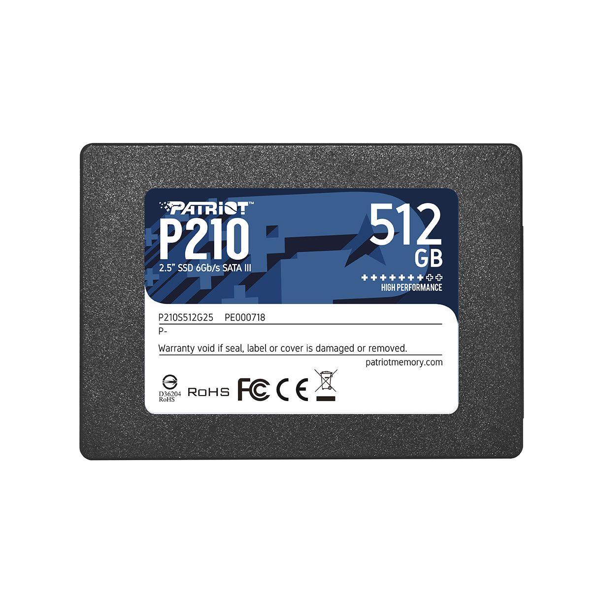 Patriot P210 512GB 2.5” SATA3 