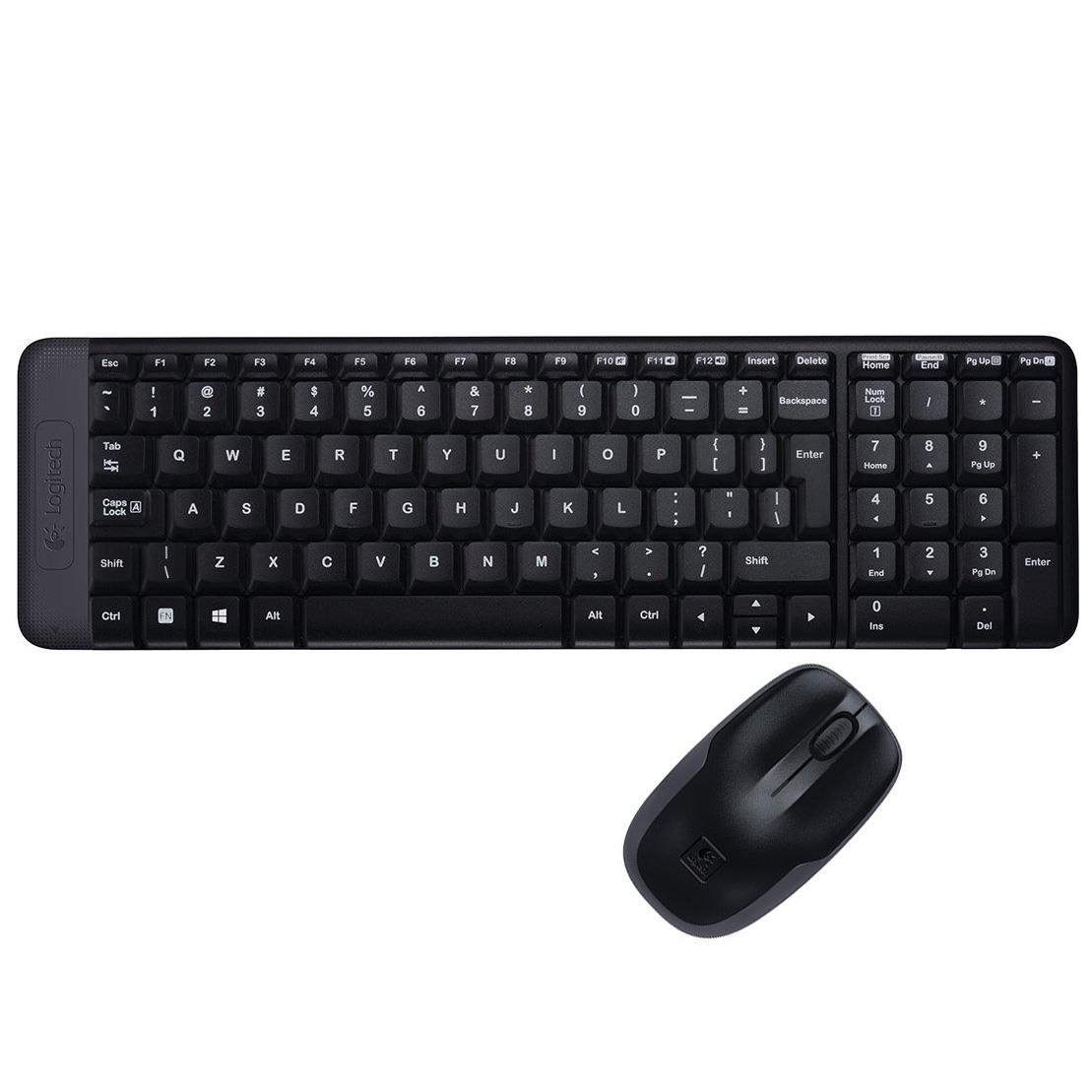 Zestaw bezprzewodowy klawiatura + mysz Logitech MK220 czarny 