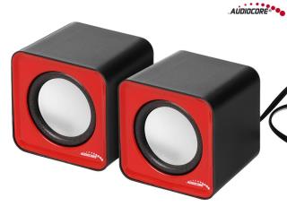 Głośniki Audiocore AC870 R komputerowe 6W USB Red&Black 