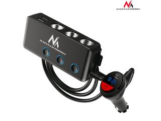 Rozdzielacz gniazda zapalniczki samochodowej Maclean MCE218 3 gniazda zapalniczki, 1xQuick Charge 3.0, 3xUSB 6,8A, 1x Power Delivery 18W, max 120W
