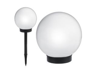Lampa solarna GreenBlue GB121 wolnostojaca ogrodowa - kula 15x15x48cm, bialy LED 