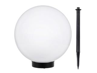 Lampa solarna GreenBlue GB166 wolnostojaca ogrodowa kula 25x25x58cm, bialy LED 