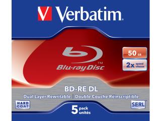 Płyty BD-RE DL Verbatim 2x 50GB (Jewel Case 5) Blu-Ray