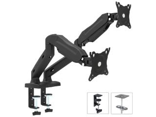 Uchwyt na 2 monitory Maclean MC-861 13"-27" 8kg x2 (16kg) czarny