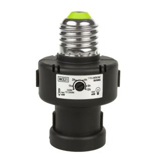 Oprawa żarówki E27 Maclean MCE21 B z czujnikiem zmierzchu oraz timerem 100W