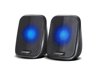Głośniki Audiocore AC835 komputerowe 6W USB minijack czarne LED