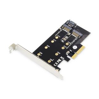 Karta rozszerzeń (Kontroler) DIGITUS M.2 NGFF/NVMe SSD PCIe 3.0 SATA  80, 60, 42, 30 mm
