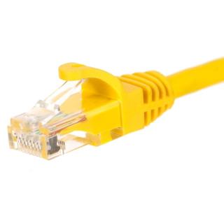Patchcord RJ45, Netrack osłonka zalewana, kat. 5e UTP, 15m żółty - 5908268774280 - zdjęcie