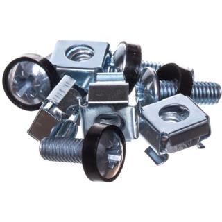 Śruba montażowa rack (czarna podkładka z kołnierzem) kpl. 4szt Netrack 