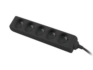 Listwa przedłużacz Lanberg 1m UPS czarna 5x 230V PL
