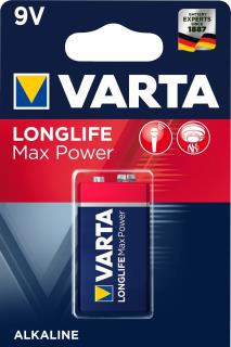 Baterie VARTA LONGLIFE MAX POWER 9V 1 szt