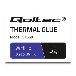 Klej termoprzewodzący Qoltec 0.975 W/m-K | 5g | Biały
