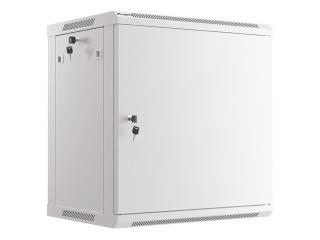 Szafa instalacyjna Rack wisząca 19" 12U 600x450 szara drzwi metalowe Lanberg (flat pack)