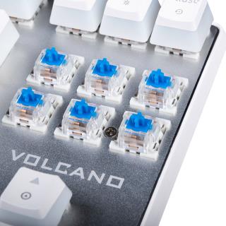 Klawiatura przewodowa Modecom Volcano LANPARTY RGB Gaming mechaniczna (Przełącznik BLUE OUTEMU) Pudding Edition