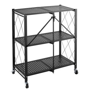 Szafka składana stalowa Maclean MC-897, mobilna, regał, 3 półki na kółkach