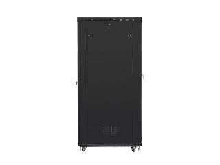 Szafa instalacyjna Rack stojąca 19" 42U 800x1200 czarna drzwi szklane LCD Lanberg (flat pack)