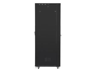 Szafa instalacyjna Rack stojąca 19" 47U 800x1000 czarna drzwi szklane LCD Lanberg (flat pack)