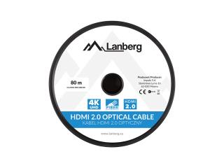 Kabel HDMI Lanberg M/M v2.0 80m czarny optyczny AOC