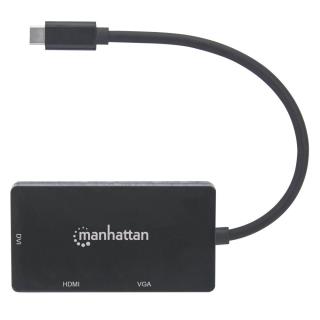 Kabel adapter Manhattan USB-C 3.1 na HDMI/DVI/VGA Multiport