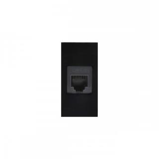 Gniazdo LAN Maclean MCE725B pojedyncze, czarne