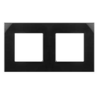 Ramka szklana Maclean MCE729B podwójna, czarna, 157x86mm