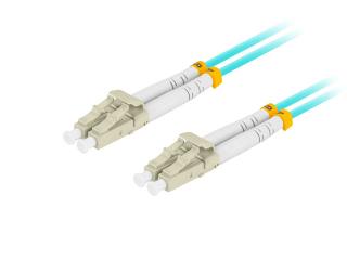 Patchcord światłowodowy Lanberg MM LC/UPC-LC/UPC DUPLEX 3.0mm OM3 50/125 LSZH 3m aqua