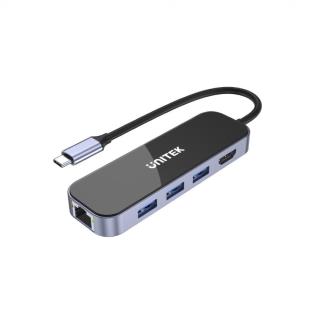 HUB USB-C Unitek D1086A 15 w 1, USB-C z zasilaczem 