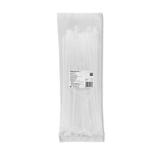 Opaski zaciskowe Qoltec wielorazowe/trytytki | 7.2*300mm | Nylon UV | Białe