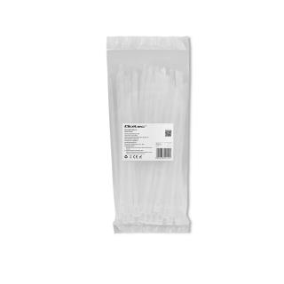 Opaski zaciskowe Qoltec wielorazowe/trytytki | 4.8*200mm | Nylon UV | Białe