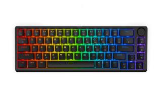 Klawiatura bezprzewodowa KRUX Atax 65% PRO RGB Wireless Gateron Yellow Pro Czarna