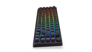Klawiatura bezprzewodowa KRUX Atax 65% PRO RGB Wireless Gateron Yellow Pro Czarna