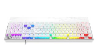 Klawiatura przewodowa Krux Frost Silver-White RGB Gaming White