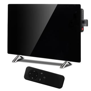 Panel grzewczy szklany Maclean MCE536, podczerwień 600W, timer, pilot, termostat, WiFi Tuya, kolor czarny, 55x100cm