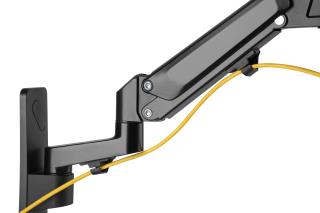 Uchwyt ścienny pojedynczy DIGITUS 1xLCD max 43" i 23kg z sprężyną gazową