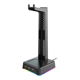 Stojak na słuchawki Vakoss ST-1545 RGB 3x USB HUB 