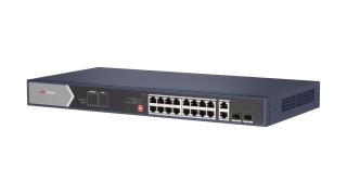 Switch niezarządzalny HIKVISION DS-3E0520HP-E PoE 16xGbps POE, 2xGbps Hi-POE, 2xGbps RJ45, 2xGbps SFP             