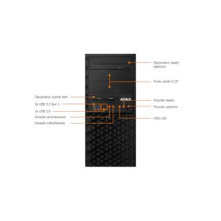 Serwer ADAX XADA T100 /E-2314/16GB/SSD480GB/S_RAID/550W/3Y - 5905490392800 - zdjęcie 2