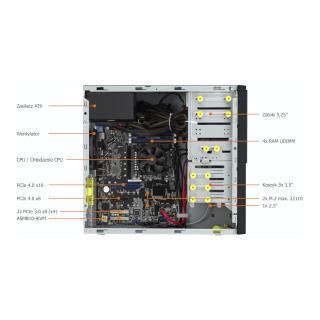 Serwer ADAX XADA T100 /E-2314/16GB/SSD480GB/S_RAID/550W/3Y - 5905490392800 - zdjęcie 3