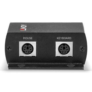 Extender PS/2 KM LINDY Cat.5e/6 100m czarny