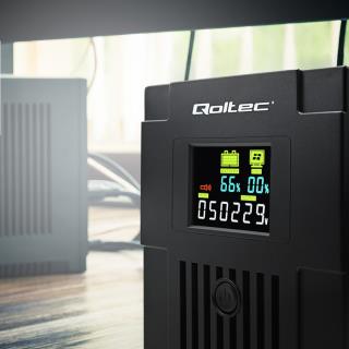 Zasilacz awaryjny UPS Qoltec  Monolith | 2000VA | 1200W | LCD | USB