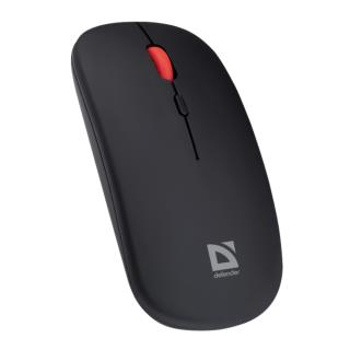 Mysz bezprzewodowa Defender VITRUAL MB-635 optyczna 1600dpi 2.4 GHz + Bluetooth czarna AKUMULATOR bezklikowa silent 