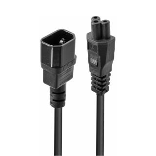 Przedłużacz kabla zasilającego LINDY C5 - C14 2m Black