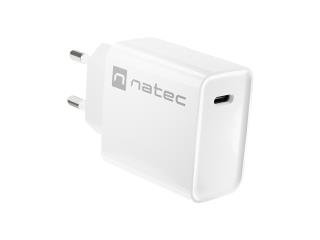 Ładowarka sieciowa Natec Ribera 1x USB-C 20W biała