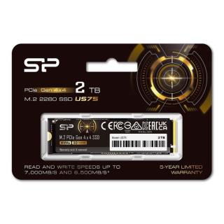 Dysk SSD Silicon Power US75 2TB M.2 PCIe Gen4x4 NVMe 1.4 7000/6500 MB/s