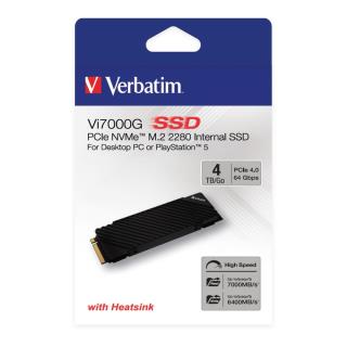 Dysk SSD Verbatim Vi7000G 4TB M.2 2280 PCIe Gen4 NVME (7000/6400 MB/s)