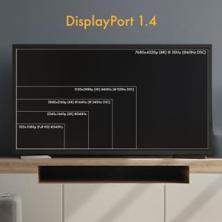 Kabel DisplayPort CLAROC-DP-14-30M Optyczny 1.4 AOC 8K 30m