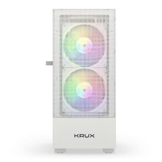 Obudowa KRUX Vako White RGB ATX, z oknem, bez zasilacza, biała