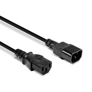 Przedłużacz kabla zasilającego LINDY C14 - C13 0,5m Black