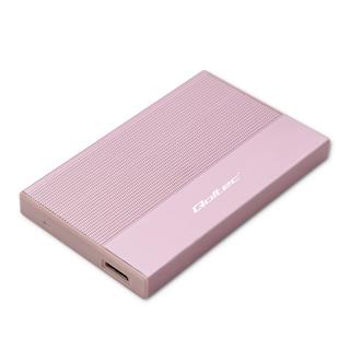 Obudowa/kieszeń Qoltec na dysk SSD HDD 2.5" | SATA | USB 3.0 | Super speed 5Gb/s | 2TB | Różowy