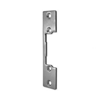 Szyld do elektrozaczepu Qoltec dwustronny prosty | Blacha zaczepowa | 110mm | Stal nierdzewna